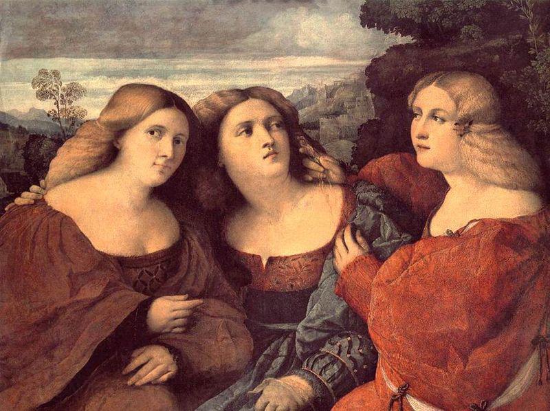 Palma il Vecchio The Three Sisters Germany oil painting art